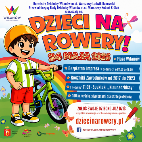 Dzieci na Rowery - Dzielnica Wilanów 2026