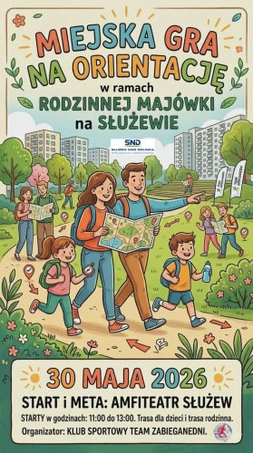 Miejska Gra na Orientację przy Rodzinnej Majówce na Służewie